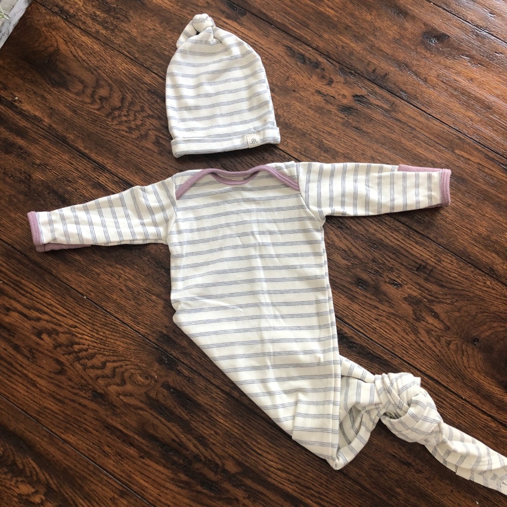 Lulu and Roo newborn gown and hat